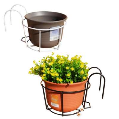 Stable iron black wire rack plant pot holder flower display stand manufacturer