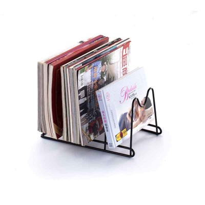 Black iron wire office decoration book display stand holder for reading